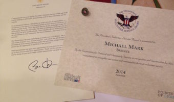 Michael hospice award from White House