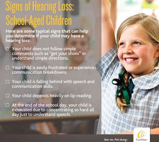 Cochlear - hearing loss school-aged kids