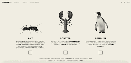 Lobster - Tierwahl